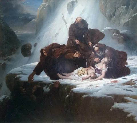 Louis Hersent, Religieux de l'hospice du mont Saint Gothard