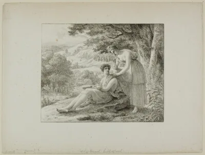 Louis Hersent, Two Figures in a Landscape