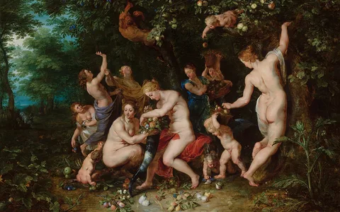 Hendrick van Balen the Elder, Nymphs filling the horn of plenty