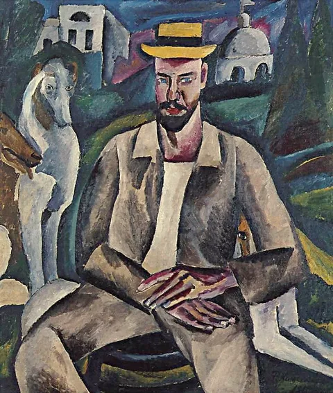 Pyotr Konchalovsky, Portrait of the artist V. V. Rozhdestvensky