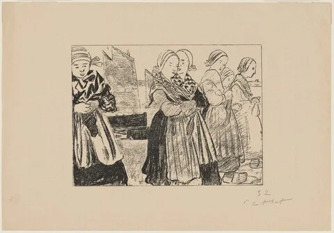 Charles Cottet, Bretonnes sur le quai