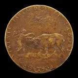 Alessandro Vittoria, Virtue Crowning an Ox [reverse]