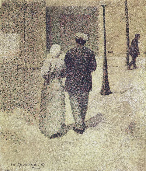 Charles Angrand, Man and woman in the street