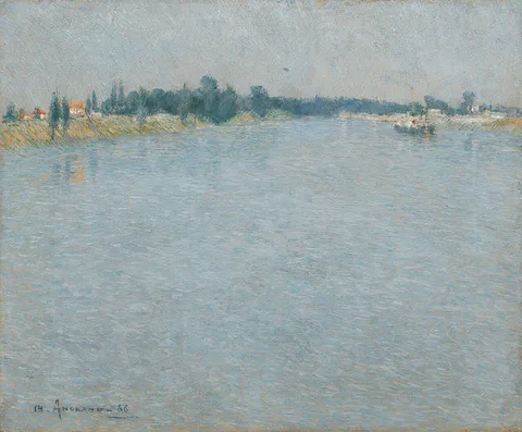 Charles Angrand, The Seine, Morning (Saint-Ouen)