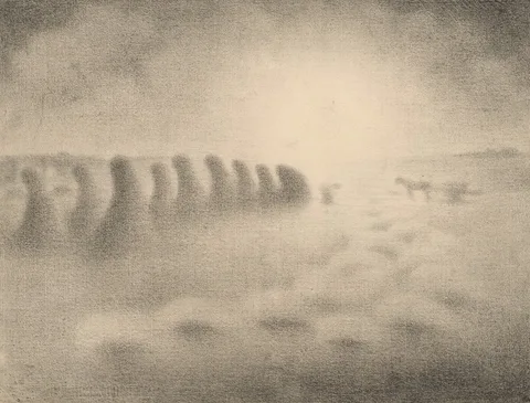 Charles Angrand, End of the Harvest