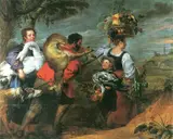 Jan Boeckhorst, Peasants on the Way to the Market.