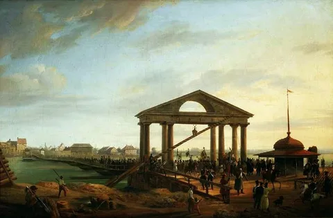 Marcin Zaleski, Entry to Warsaw with captives and standards won in the battles of Wawer and Dąb Wielki on 2 April 1831.