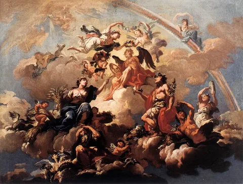 Bartolomeo Altomonte, The Four Seasons Paying Homage to Chronos