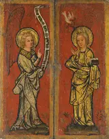 Master Bertram, Triptych of the Holy Face (closed): The Annunciation