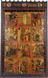 Master Bertram, 12 Scenes of the Apocalypse (triptych altarpiece, left wing, inner)