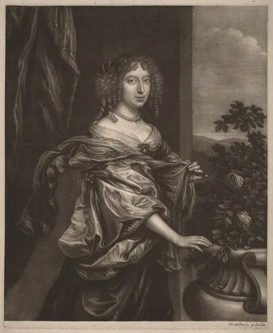 Wallerant Vaillant, Portrait of a Lady beside a Rose Bush