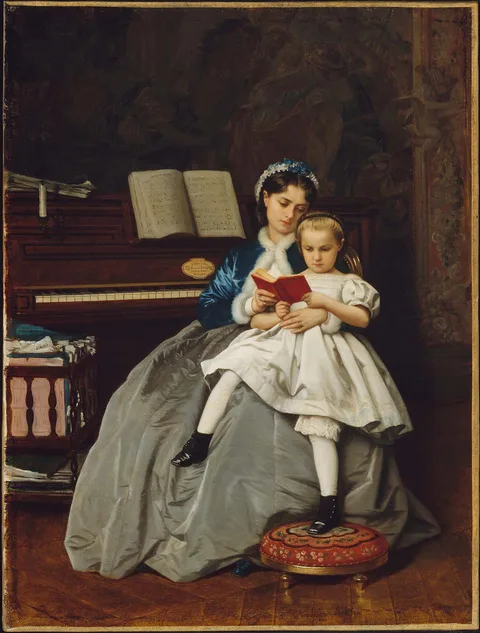 Auguste Toulmouche, Reading Lesson