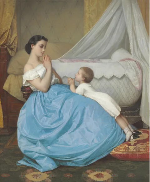 Auguste Toulmouche, A Bedtime Prayer