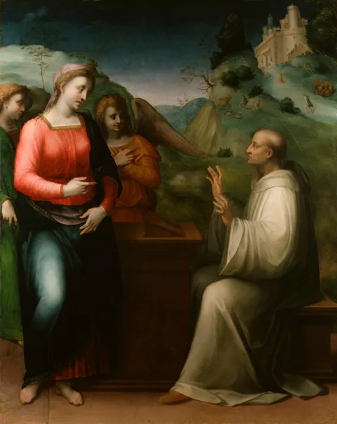 Domenico Puligo, The Vision of Saint Bernard