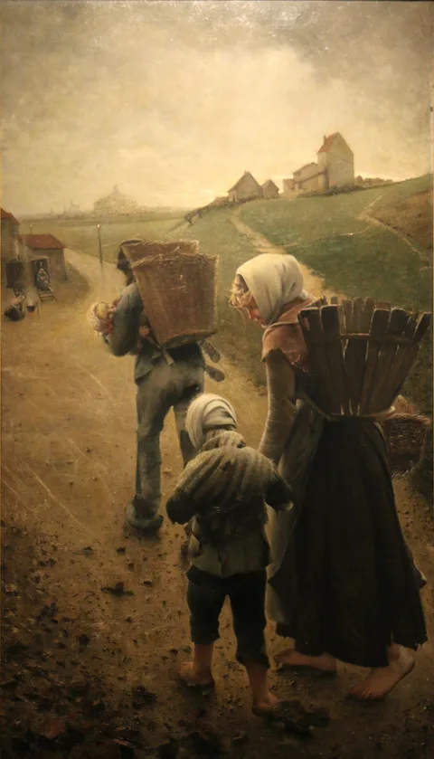 Léon Frédéric, The chalk sellers-In the evening
