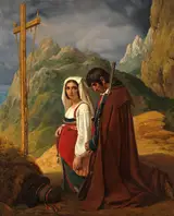 Léopold Robert, Brigand and his wife in prayer