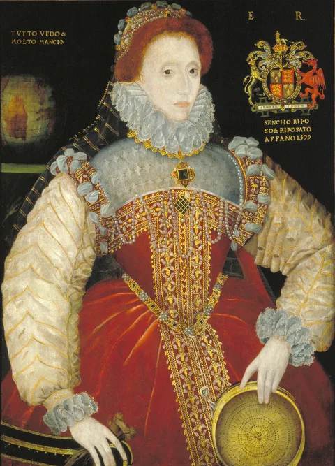George Gower, Plimpton Sieve Portrait of Queen Elizabeth I