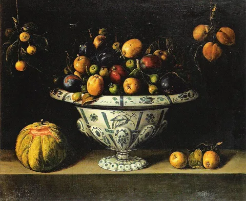 Juan van der Hamen, Fruit in a Faience Dish
