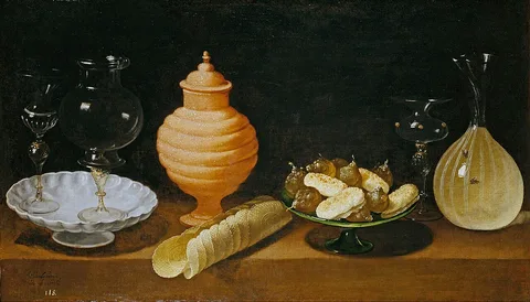Juan van der Hamen, Still-Life of Glass, Pottery, and Sweets