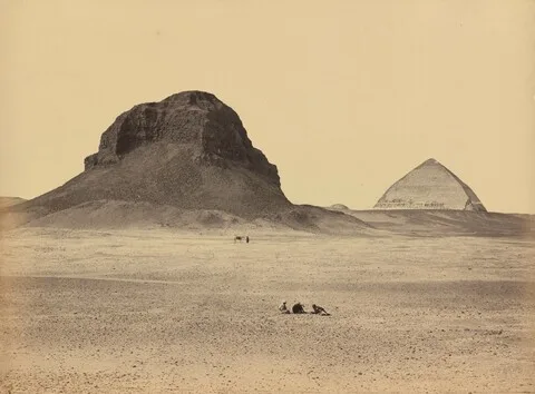 Francis Frith, The Pyramids of Dahshoor From the East