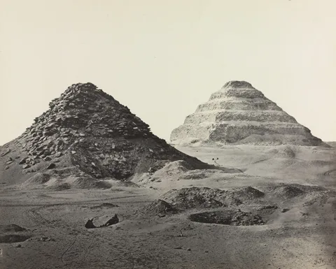 Francis Frith, The Pyramids of Saqqara, from the Northeast