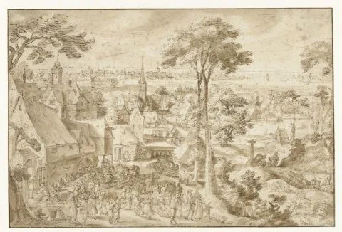 Jacob Savery, Bruiloftsfeest op een dorpsplein