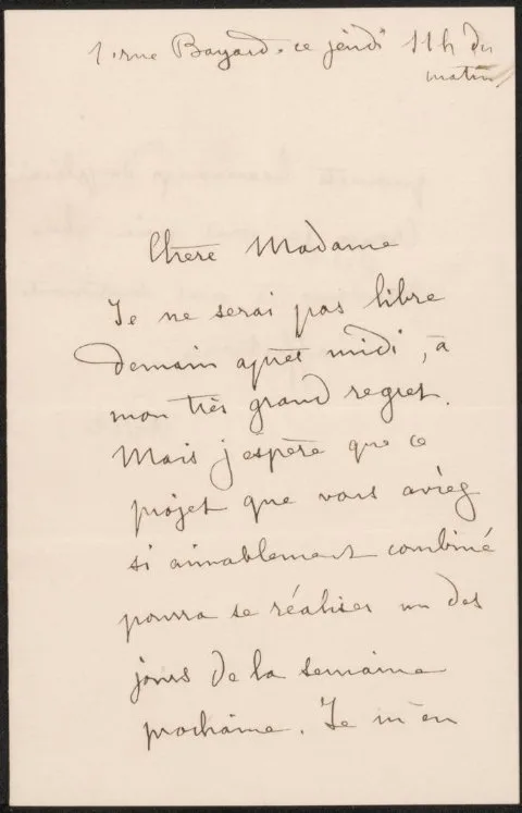 Adèle d'Affry, Brief aan anoniem