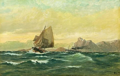 Martin Aagaard, Seascape with Rock Formations