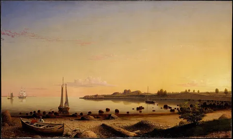 Fitz Henry Lane, Stage Fort across Gloucester Harbor