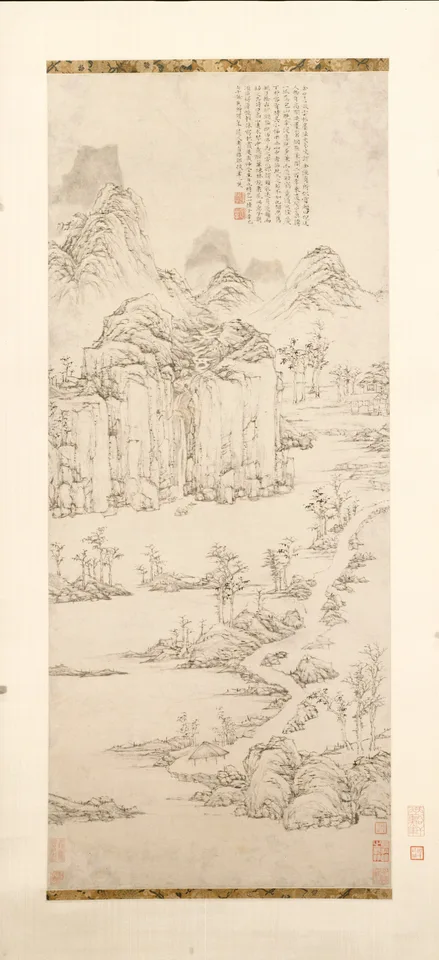Lu Zhi, Daoist Retreat in Mountain and Stream (Landscape after Ni Zan [1301–1374])