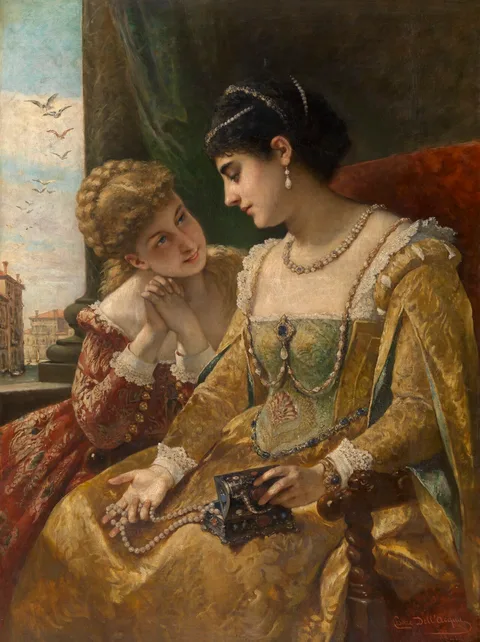 Cesare Dell'Acqua, The bridal jewelry. Venetian women in the 16th century