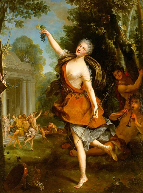 Jean Raoux, portrait of mademoiselle Prévost as a Bacchant