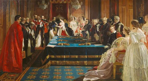 Edward Matthew Ward, The Investiture of Napoleon III with the Order of the Garter, 18 April 1855