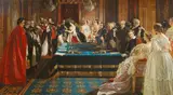 Edward Matthew Ward, The Investiture of Napoleon III with the Order of the Garter, 18 April 1855