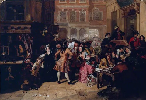 Edward Matthew Ward, The South Sea Bubble, a Scene in ‘Change Alley in 1720