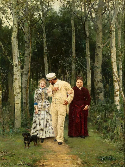 Nikolai Dmitriyevich Kuznetsov, Courtship (A walk in the countryside)