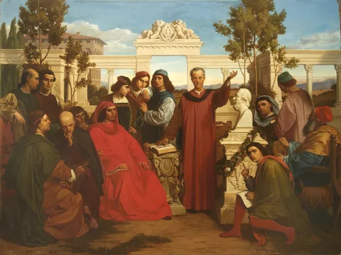 Luigi Mussini, The Birthday of Plato Celebrated in the Villa di Careggi by Lorenzo the Magnificent