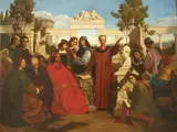 Luigi Mussini, The Birthday of Plato Celebrated in the Villa di Careggi by Lorenzo the Magnificent
