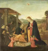Jacopo da Sellaio, Adoration of the Christ Child