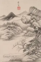 Wang Jian, Landscape in the Style of Various Old Masters: In the Style of  Dong Yuan