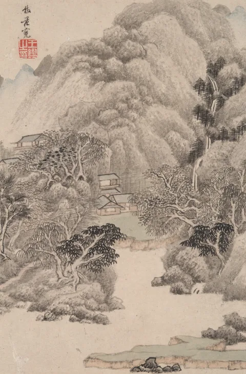 Wang Jian, Landscape in the Style of Various Old Masters: In the Style of  Fan Kuan