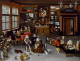 Hieronymous Francken II, The Archdukes Albert and Isabella Visiting a Collector's Cabinet