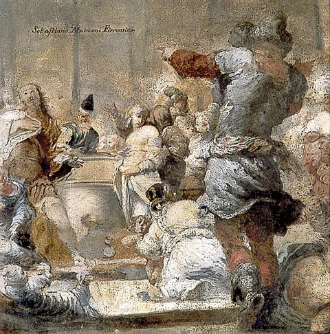 Sebastiano Mazzoni, Study for 'The Sacrifice of Jephthah'