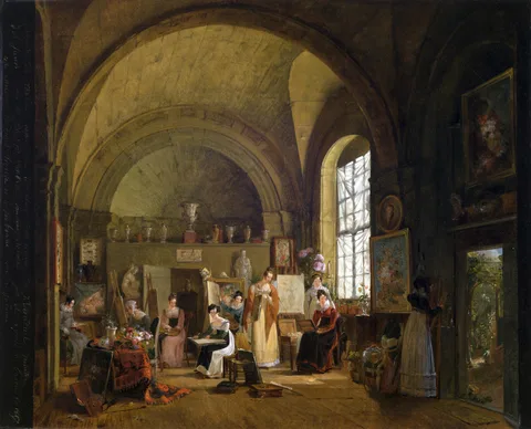 Philippe-Jacques van Bree, Replica of 'Interior of the Studio of Van Dael and his students at the Sorbonne'