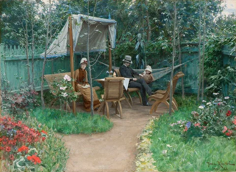 Johan Krouthén, View of a Garden, Linköping