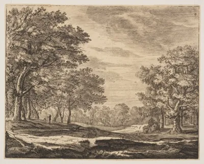 Roelant Roghman, Plate 5, from Six Views in the Wood of The Hague