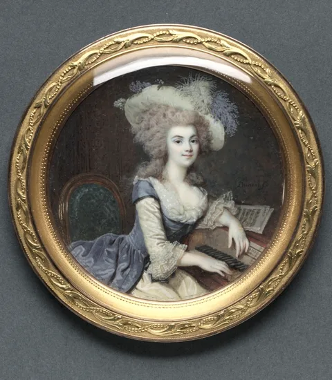 François Dumont, Portrait of a Woman at a Harpsichord