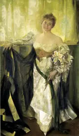 Hubert Vos, Alice Barney in White Satin