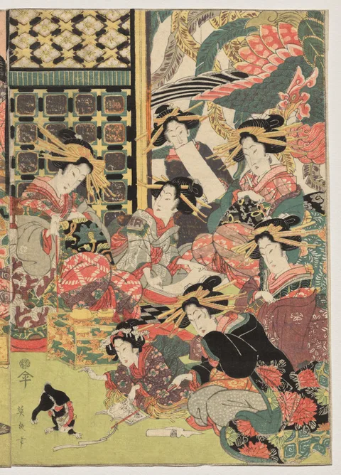 Kikukawa Eizan, A Picture of the Viewing in the Pleasure Quarters