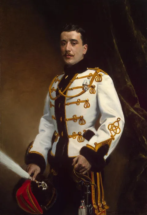 Ernst von Liphart, Portrait of P. M. Rayevsky, Cornet of the Life-Guards Hussar Regiment